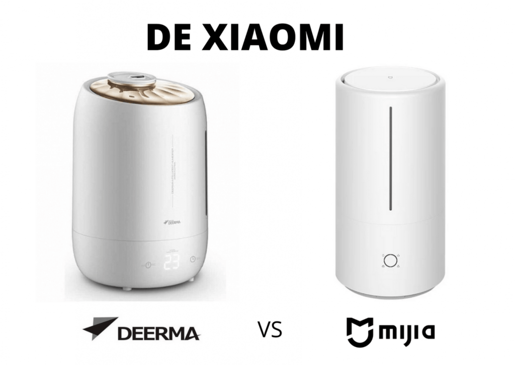 Comparación de la apariencia de los humidificadores Deerma DEM-F600 y Mijia Intelligent Sterilizatio