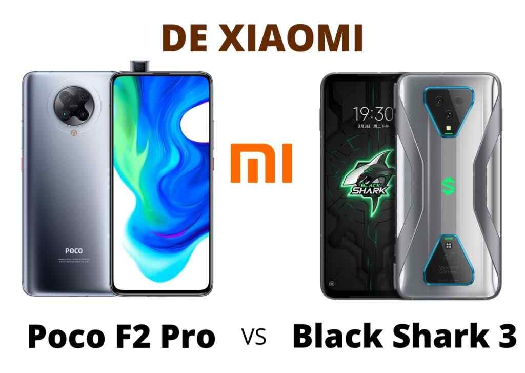 Comparación de diseño de Poco F2 Pro y Black Shark 3
